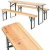 TecTake 800424 Meuble de Jardin, Table et Bancs, Bois, Pliable -diverses modèles-