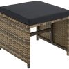 TecTake 800823 Salon de Jardin en Résine Tressée 12 Places Housse de Protection 8 Fauteuils 4 Tabourets 1 Table – Diverses Couleurs (Marron Naturel)
