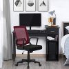 51drYngJx5L._AC_.jpg Yaheetech Chaise de Bureau Ergonomique Maille Fauteuil Ordinateur Inclinable à roulettes Pivotante avec Accoudoir Dossier 125kg Vin Rouge