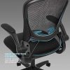 IntimaTe WM Heart Chaise De Bureau en Maille avec Accoudoirs Ajustables, Fauteuil de Bureau Respirant, Siège Ergonomique Pivotant, Hauteur Réglable, Assise Rembourrée (Noir)