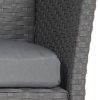 51j7j62KUiL._AC_.jpg Salon de Jardin CORDOUE en résine tressée Gris 4 Places - Coussins Gris