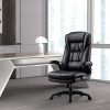 51l9fsqKvlL._AC_.jpg Hbada Chaise de Bureau en Similicuir, Fauteuil de Bureau Ergonomique, Siège Exécutif Inclinable, avec Accoudoirs Pliables, Dossier Haut et Appui tête, Noir