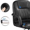 51ncYRx-HWL._AC_.jpg Yaheetech Chaise de Bureau Pivotante Fauteuil de Bureau Similicuir Hauteur Réglable Assise Rembourrée à Roulettes Noir