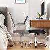 51pPLfrACbL._AC_.jpg SONGMICS Fauteuil de bureau avec accoudoir rabattable, Chaise de bureau en toile, Siège, pivotant à 360°, support lombaire réglable, gain de place, Blanc et Noir OBN37WT