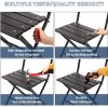 51uH8JX1h3L._AC_.jpg Femor Salon de Jardin Exterieur 2 Personnes, 2 Chaises & 1 Table Basse Pliante, Set de Balcon, Ensemble de Meuble de Jardin Pliable, HDPE, pour Jardin, Balcon, Terrasse, Cour (Grain de Bois Noir)
