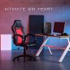 51uTh0UjIL._AC_.jpg IntimaTe WM Heart Racing Chaise Moderne Confortable Ergonomique De Bureau en Similicuir PU Haute Dossier Siège Baquet Fauteuil Sport Gaming Pivotant pour Gamer Joueur Ordinateur (Rouge)