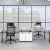 51uTvgSCDFL._AC_.jpg Yaheetech Chaise Bureau Dossier en Maille Assise et Appui-tête en PU Rembourré Confortable Fauteuil Bureau Ergonomique Inclinable Pivotant Hauteur Réglable Capacité 120kg Couleur Marron
