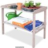 51z7z0bQboL._AC_.jpg HABAU 3108 Table de Jardin avec Plan de Travail en métal Blanc Antique