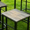 61BVG4iK0vL._AC_.jpg SoBuy OGT11-N Set de 1 Table + 4 Tabourets Ensemble Table de Bar Bistrot + 4 Tabourets avec Repose-pieds Table Haute Cuisine