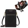 Brinny Sacs à Main Femme Sacs à bandoulière en Similicuir Brinny Sacs à Main Femme Sacs à bandoulière en Similicuir Étuis pour téléphone Portable 3 Pochettes à Fermeture à glissière Cartes Poche Porte Monnaie pour iPhone 5/6/7/8 / X Plus Samsung à 6.5"