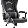 IntimaTe WM Heart Chaise Gaming Ergonomique, Fauteuil de Bureau Pivotant, IntimaTe WM Heart Chaise Gaming Ergonomique, Fauteuil de Bureau Pivotant, Dossier Haut, Assise Rembourrée, avec Appui-tête et Soutien Lombaire Ajustables (Gris)