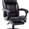 IntimaTe WM Heart Fauteuil de Bureau en Simili Cuir, Chaise IntimaTe WM Heart Fauteuil de Bureau en Simili Cuir, Chaise Ergonomique pour Ordinateur, Dossier Haut, avec Repose-Pied et Appui tête, Siège Exécutif Inclinable, Noir