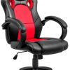 IntimaTe WM Heart Racing Chaise Moderne Confortable Ergonomique De Bureau IntimaTe WM Heart Racing Chaise Moderne Confortable Ergonomique De Bureau en Similicuir PU Haute Dossier Siège Baquet Fauteuil Sport Gaming Pivotant pour Gamer Joueur Ordinateur (Rouge)