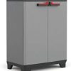 KETER | Armoire basse Stilo , Gris/Noir/Rouge, 68 x 39 KETER | Armoire basse Stilo , Gris/Noir/Rouge, 68 x 39 x 90 cm, Plastique