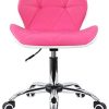 Mutiwill Chaise de Bureau Pivotante - Siege de Bureau pour Mutiwill Chaise de Bureau Pivotante - Siege de Bureau pour Ordinateur à roulettes - Hauteur Réglable avec Dossier Cuir Synthétique - Rose Rouge