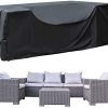 SIRUITON Housse de Meuble Housse Salon de Jardin Housse de SIRUITON Housse de Meuble Housse Salon de Jardin Housse de Protection pour Meubles de Jardin Imperméable 420D Tissu Oxford Noir (242x162x100cm)