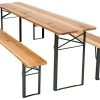 TecTake 800424 Meuble de Jardin, Table et Bancs, Bois, Pliable -diverses modèles-