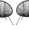 TecTake 800729 2 Fauteuils Acapulco de Jardin de Salon Design TecTake 800729 2 Fauteuils Acapulco de Jardin de Salon Design rétro, pour Un Usage en intérieur et extérieur - Plusieurs Couleurs - (Noir | no. 403302)