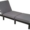 TecTake Chaise longue bain de soleil meuble de jardin en TecTake Chaise longue bain de soleil meuble de jardin en résine tressée transat - diverses couleurs au choix - (Noir | No. 402307)