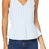 Vero Moda Vmhelenmilo S/L Top Stripe WVN Débardeur Femme