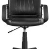 Yaheetech Chaise de Bureau Pivotante Fauteuil de Bureau Similicuir Hauteur Yaheetech Chaise de Bureau Pivotante Fauteuil de Bureau Similicuir Hauteur Réglable Assise Rembourrée à Roulettes Noir