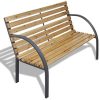 vidaXL Banc de Jardin Bois et Fer 120 cm Banquette vidaXL Banc de Jardin Bois et Fer 120 cm Banquette d'Extérieur Meuble de Jardin