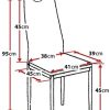 1618381450_41wmYyizwlL._AC_.jpg Albatros Salerno, Lot de 4 Chaises de Salle à Manger, Noir, SGS Tested