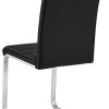 TecTake Lot de 4 Chaise de Salle à Manger Chaise Cantilever | diverses Couleurs et modèles au Choix - (4X Noir | No. 402553)