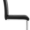 TecTake Lot de 4 Chaise de Salle à Manger Chaise Cantilever | diverses Couleurs et modèles au Choix - (4X Noir | No. 402553)
