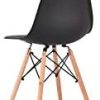 Générique Lot de 4 Chaises de Salle à Manger Pieds en Bois d'hêtre, Chaises pour Restaurant/Bureau Noir
