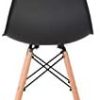 Générique Lot de 4 Chaises de Salle à Manger Pieds en Bois d'hêtre, Chaises pour Restaurant/Bureau Noir