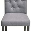 vidaXL 6X Chaise de Salle à Manger Tissu Gris Clair Chaise à Manger Cuisine