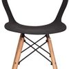 311dC4U7hqL._AC_.jpg N/A Lot de 4/6 chaises, design minimaliste élégant, en plastique, pieds en bois, convient pour salle à manger, chambre à coucher, chaise de bureau, 82 x 46 x 53,5 cm