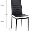 312RCmmXUL._AC_.jpg Lot de 4 Chaises de Salle à Manger Style Contemporain pour Notre Salle à Manger, Cuisine, Salle de Réunion (Noir Blanc,4)