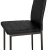 TecTake Lot de Chaise de Salle à Manger 41x45x98,5cm - diverses Couleurs et modèles au Choix - (6X Noir | No. 401848)