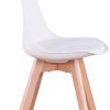 31DCE32-YoL._AC_.jpg GrandCA Home Lot de 4 chaises, Chaise de Salle à Manger, Chaise de Style Nordique, Convient pour Salon, Salle à Manger (Blanc)