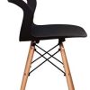 31FcrXBSCL._AC_.jpg N/A Lot de 4/6 chaises, design minimaliste élégant, en plastique, pieds en bois, convient pour salle à manger, chambre à coucher, chaise de bureau, 82 x 46 x 53,5 cm