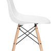 GrandCA Home Ensemble de 4/6 chaises, Design Bois Chaise de Salle à Manger, Chaise de Bureau, Chaise de Salon (Blanc-4)