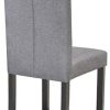 vidaXL 6X Chaise de Salle à Manger Tissu Gris Clair Chaise à Manger Cuisine