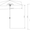31Q0XUe1AL._AC_.jpg SORARA Balcon | Parasol de Jardin | Gris Clair | 160 x 200 cm | Mécanisme de soulèvement et d'inclinaison | sans Base