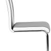 Lot de 6 Chaise de Salle à Manger Chaises de Maison en Forme d'arc à Dossier Unique pour Cuisine/Salle à Manger/Jardin (Gris-Blanc, 6)