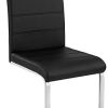 31WFLcX3J7L._AC_.jpg TecTake 800810 Lot de 6 Chaises de Salle à Manger Dossier Ergonomique Assise et Dossier Rembourrés Piètement en Acier – Diverses Couleurs (Noir)