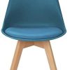 31ZRyOlsSML._AC_.jpg IDMarket - Lot de 6 chaises SARA Bleu Canard pour Salle à Manger