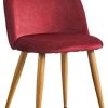 31cD41APNrL._AC_.jpg Clipop Lot de 2 chaises de salle à manger en velours capitonné avec dossier et pieds en métal pour salle à manger, salon, chambre à coucher et bureau