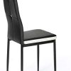 IDMarket - Lot de 6 chaises Romane Noires Bandeau Blanc avec Strass pour Salle à Manger