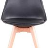 31fGD5hSL._AC_.jpg BenyLed Lot de 8 Chaises de Salle à Manger Modernes avec Assise Rembourrée et Pieds en Bois de Hêtre idéal pour Salle à Manger, Cuisine, Salon, Chambre (Noir)