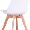 31jotptqFgL._AC_.jpg GrandCA Home Lot de 4 chaises, Chaise de Salle à Manger, Chaise de Style Nordique, Convient pour Salon, Salle à Manger (Blanc)