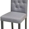 vidaXL 6X Chaise de Salle à Manger Tissu Gris Clair Chaise à Manger Cuisine