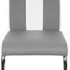 Lot de 6 Chaise de Salle à Manger Chaises de Maison en Forme d'arc à Dossier Unique pour Cuisine/Salle à Manger/Jardin (Gris-Blanc, 6)