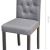 vidaXL 6X Chaise de Salle à Manger Tissu Gris Clair Chaise à Manger Cuisine